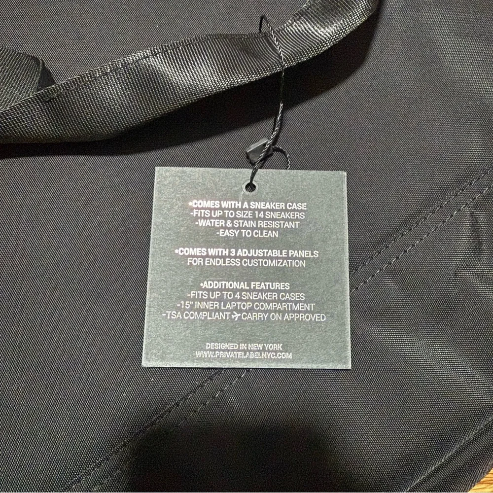 Private Label Black Sneaker Bag